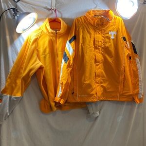 Columbia U of TN two in one jacket (fleece & windbreaker combo)